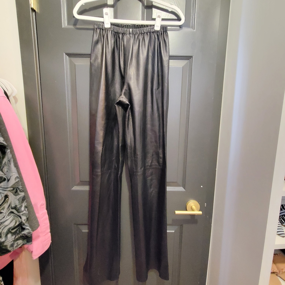 Ronaldus Shamask Black Leather Trousers